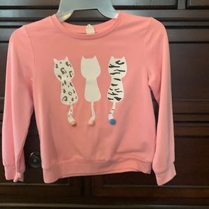 Super cute Shein cat sweatshirt. Girls size 8.